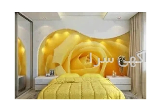 نقاشی ساختمان و کاغذدیواری آینه هنر