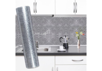 فویل کابینت نقره ای ۵ متری برچسب کابینت و کاشی در تهران فویل کابینت