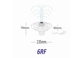 چراغ فواره ضد آب تک رنگ ۶ وات ۱۲ ولت Emax مدل ۶RF در تهران جهت مشاوره