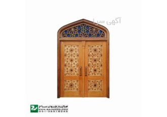درب چوبی امامزاده ورودی مسجد و اماکن متبرکه در مشهد فروش درب چوبی