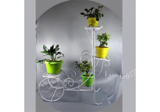 استند فلزی گل طرح کالسکه
