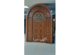 درب چوبی ورودی لابی ، تولید درب hdf