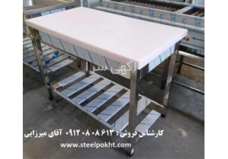 میز کار چوبی آشپزخانه صنعتی-میز کار رویه پلی اتیلن
