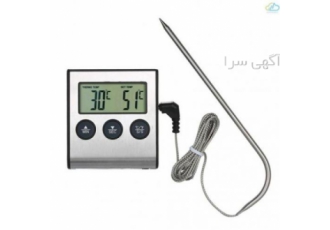 ترمومتر دیجیتالی پرابدار استیل و تایمردار مدل TP700