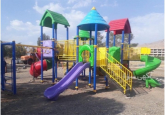 مجموعه تاب و سرسره پارکی فضای باز سرسره ویلایی