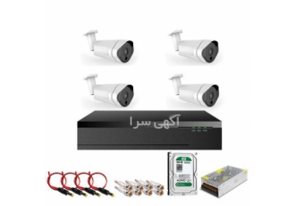 پکیج کامل 4 دوربین مداربسته 2 مگاپیکسل AHD