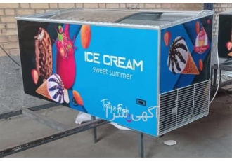 فریزر ۳۳۰ لیتری تک درب شیشه سکوریت در تهران فریزر 330 لیتری تک درب رنگی