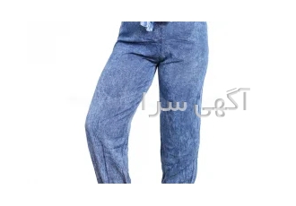 شلوار زنانه سند بادی طرح لی کمر گره ای و دمپا کش در تهران دسته زیردسته