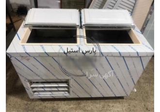 ساخت فریزر میز کاری در تهران اسکلت دستگاه فولادی ساخته شده است بدنه