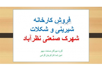 فروش کارخانه شکلات سازی شهرک صنعتی در نظرآباد فروش کارخانه شکلات سازی