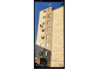 کار در ارتفاع پیچ و رول پلاک سنگ نما کاردرارتفاع عایق