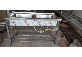 سینک دو لگن ۱۹۰ سانتی در قزوین سینک 190 سانتی دو لگن با عرض 65 سانتی