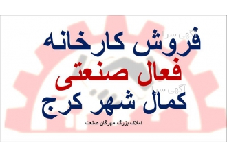 کارخانه فعال با چاه آب فروش کارخانه مواد غذایی در کمالشهر فروش