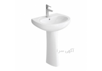 فروش روشویی کاملیا پایه دار در آمل طراحی صاف و مسطح دارای خروجی سر ریز