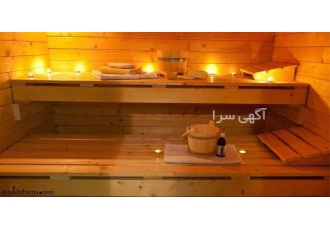 طراحی و اجرا سونا خشک در تهران طراحی و اجرای سونا خشک با چوب ترموود
