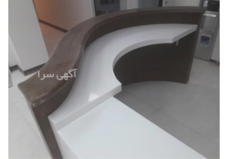 طراحی و اجرای کانتر اداری با صفحه کورین