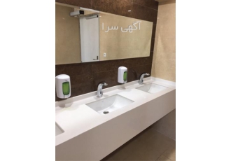 ساخت و نصب روشویی با کورین و کوارتز
