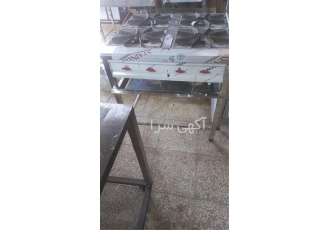 فروش اجاق ۴ شعله مربع شکل صنعتی در تهران فروش اجاق 4 شعله صنعتی چدن 36