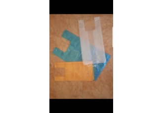 فروش نایلکس و کیسه زباله رنگی و مشکی نایلکس رکابی ابی و مشکی در سایز
