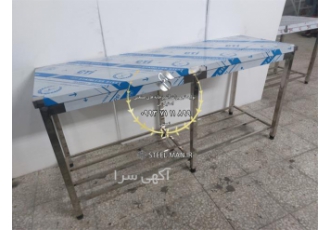 تولیدی میز کار استیل من در ساری ابعاد استاندارد میز کار استیل عرض 65