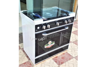 فروش اجاق گاز ۵ شعله جنرال پشت شیشه و رویه لعابی در تبریز اجاق گاز 5