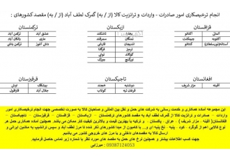 ترخیص کار گمرک لطف آباد این مجموعه آماده همکاری و خدمت رسانی به شرکت