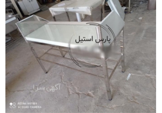میز مرغ خورد کنی و ماهی خردکنی استیل در تهران میز استیل ویترین مرغ