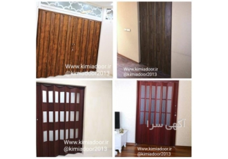 تولید کننده درب آکاردئونی درب آکاردئونی چوبی در مشهد تولید کننده درب