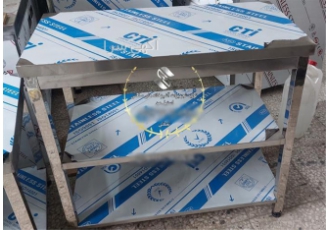 ارزان ترین میز کار استیل صنعتی دو طبقه