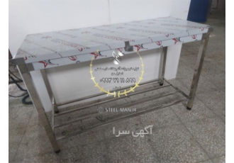 تولید میز آماده سازی کدو در رشت میز استیل ویترینی دارای یک ردیف پاتروکی
