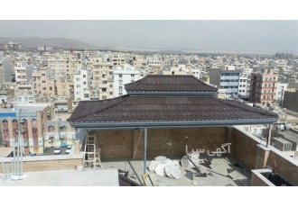 آردواز آلاچیق با طراحی حرفه ای در رباط کریم اجرای سقف شیروانی با طراحی