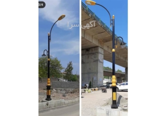 پایه چراغ خیابانی ۶ متری به بالا در اراک تولید پایه چراغ خیابانی