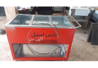 فروش کانترگرم ۷ لگن استیل در تهران کانتر گرم 7 لگن در داخل بن ماری