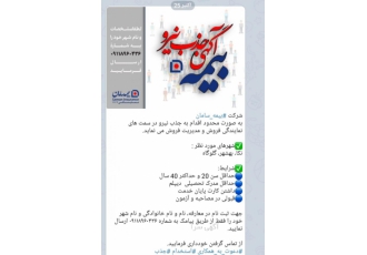 کارشناس و مدیر ارشد بیمه سلام در حال حاضر صنعت پولساز دنیا بیمه هست
