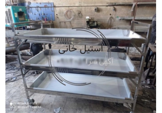 فروش ترولی حمل غذا در تهران ترولی حمل غذا پنج طبقه استیل به منظور حمل