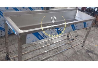 طراحی و ساخت وان سیار استیل در قزوین وان استیل قنادی دارای لبه 4 سانتی