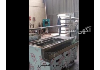 کانتر گرم صنعتی با پنج لگن استیل برای آشپزخانه‌های حرفه‌ای در تهران