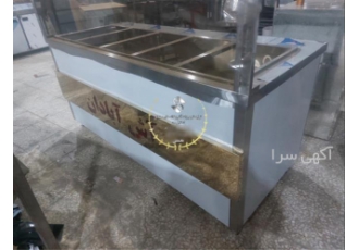 کانتر گرم پنج لگن با رف و شیشه مخصوص خط سلف سرویس در تهران دارای رف