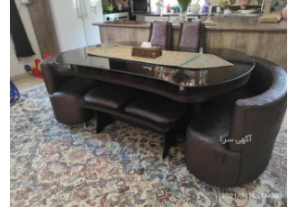 میز ناهارخوری کلاسیک(سنتی) هشت‌نفره در حد نو میز ناهارخوری کلاسیک سنتی
