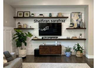 شلف دیواری و براکت تلویزیون شلف MDF مخصوص دکوراسیون وTV room با تحمل