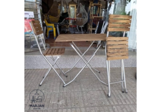 میز و صندلی چوبی تاشو