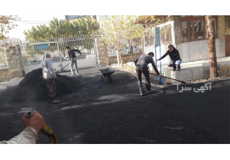 انجام تراشه آسفالت ، پخش آسفالت دستی