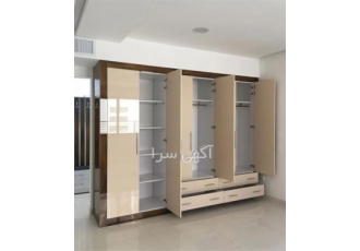 اجرای کمد دیواری هایگلاس در کرج اجراع انوال کمد دیواری هایگلاس ام دی اف