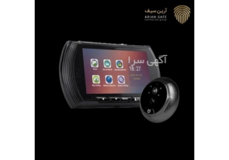 چشمی دیجیتال درب۴ اینچ مدل Q۲ رنگ مشکی دارای زاویه دید عریض 170 درجه