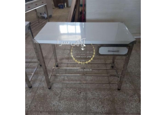 میز کار استیل نیم متری