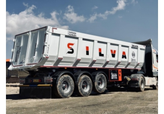 تریلی کمپرسی سه محور کفی لبه دار کانتین بر گروه صنعتی سیلوا تریلر فروش