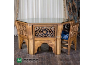 میز و صندلی چوبی سنتی - میز ناهار خوری