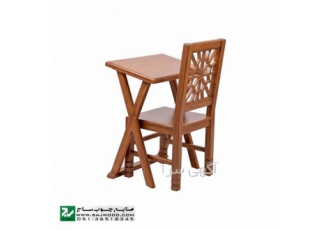 صندلی و میز نماز چوبی صنایع چوب ساج مدل 642