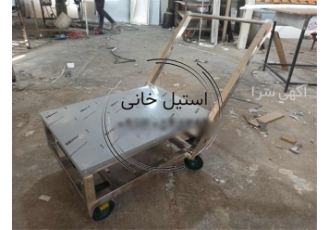 تولید گاری حمل دیگ در تهران گاری حمل دیگ استیل نگیر با چرخ های بدون صدا