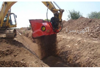 سرند هیدرولیکی بیل مکانیکی جهت پروژه انتقال لوله گاز فروش ویژه انواع